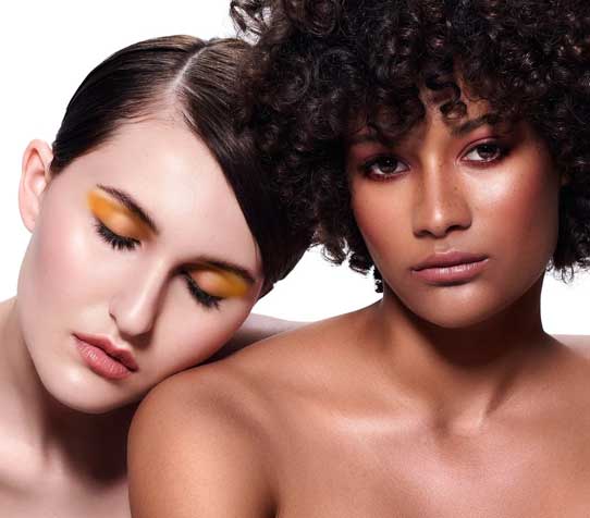 Two Models wearing eye and Face Make up by Rituel de Fille