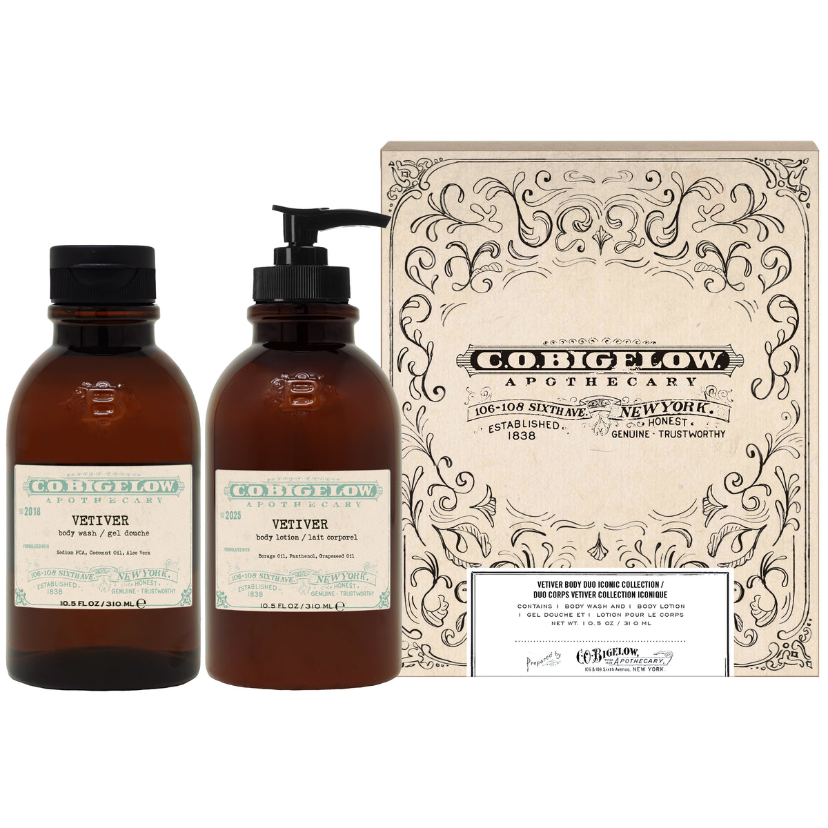 Iconic Collection Set - Vetiver - Body Wash & Body Lotion