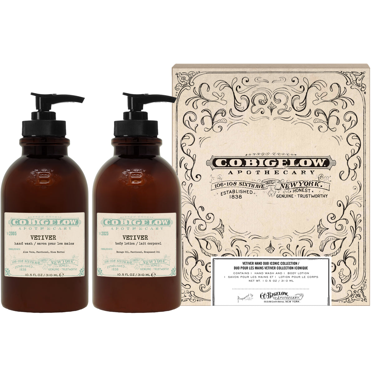 Iconic Collection Set - Vetiver - Hand Wash & Body Lotion