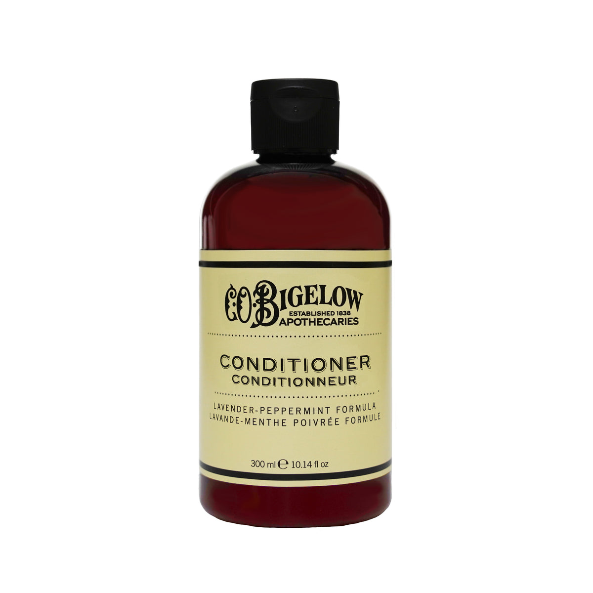 Bottle of Bigelow Conditioner on a white background