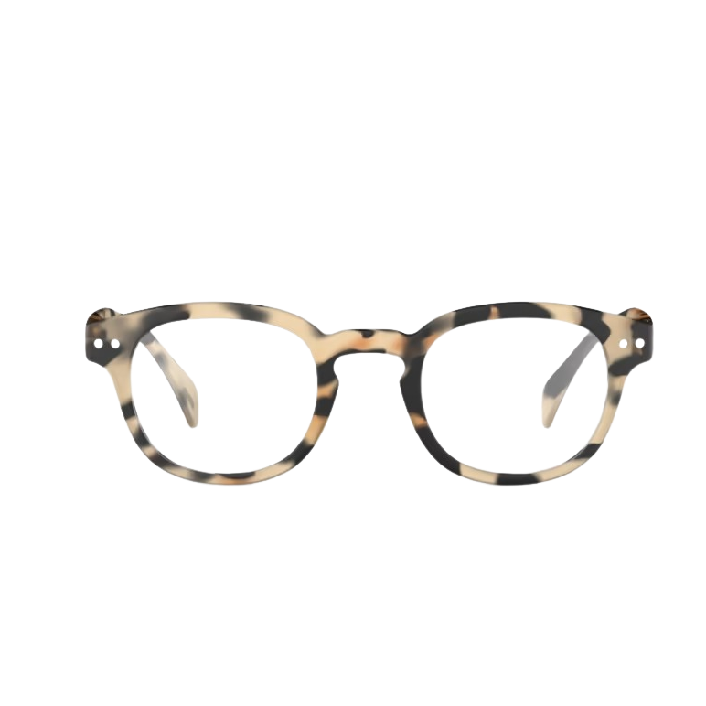 Light Tortoiseshell eyeglasses on a white background