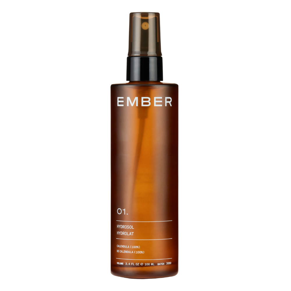 Brown bottle labeled 'Ember' on a white background