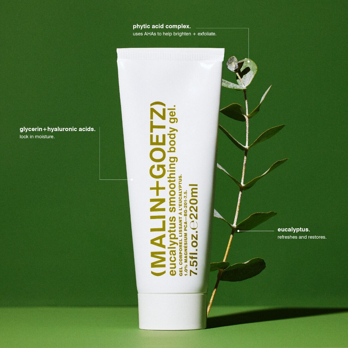 Malin + Goetz Eucalyptus Smoothing Body Gel Featured Ingredients Details 