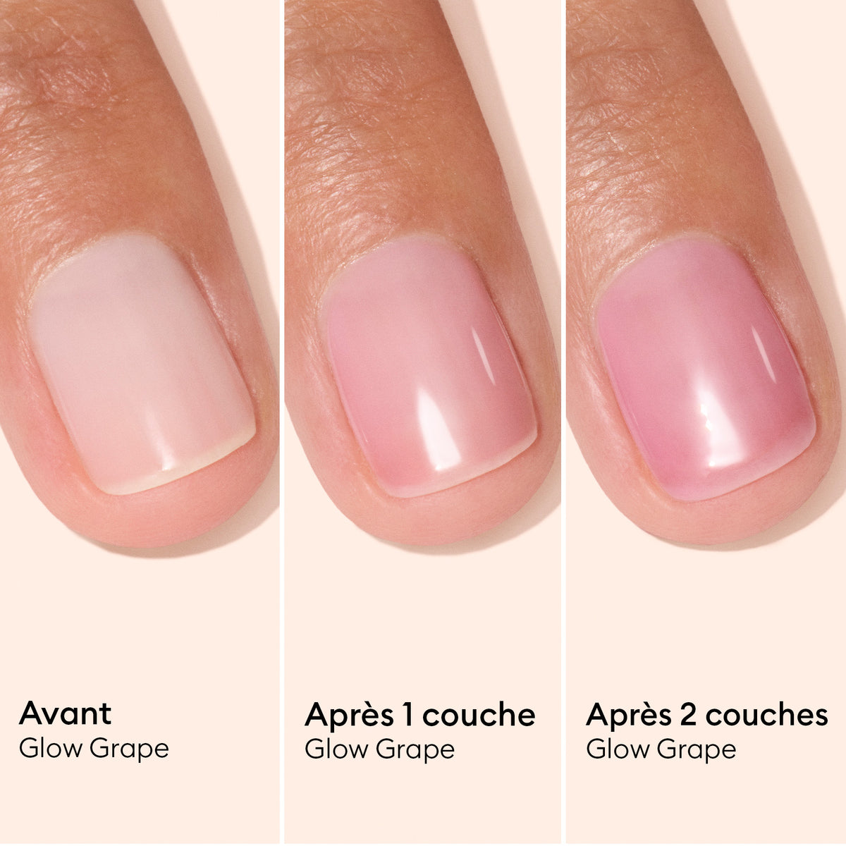 Graph showing manucurist Active Glow Grape application swatch 