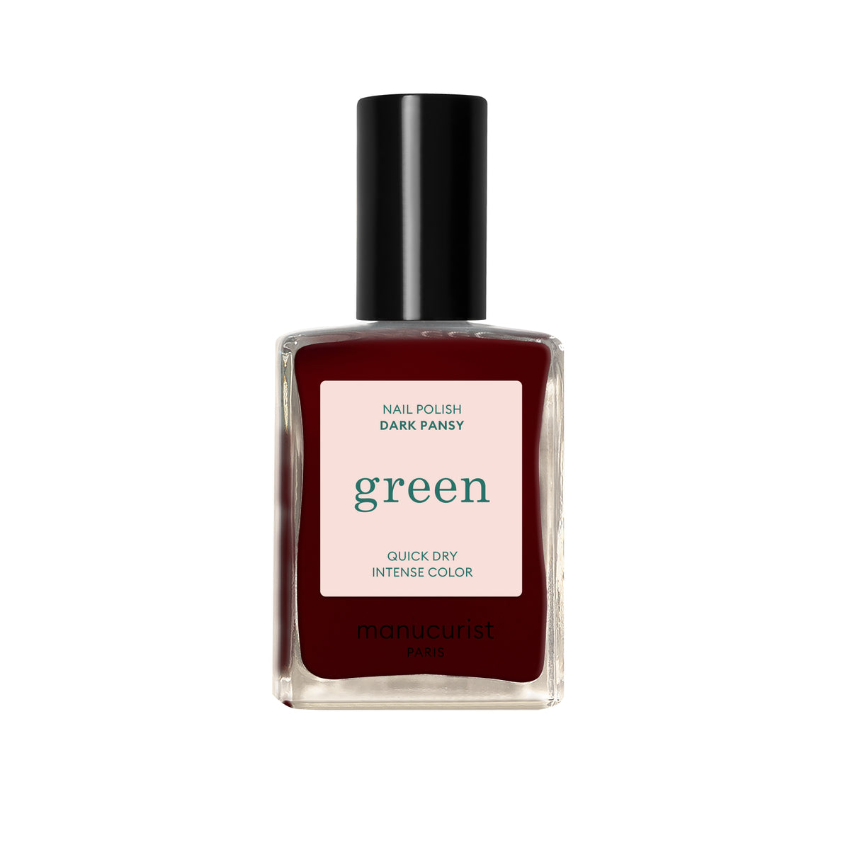 Bottle of The Manucurist Nail Polish in shade Dark Pansy.