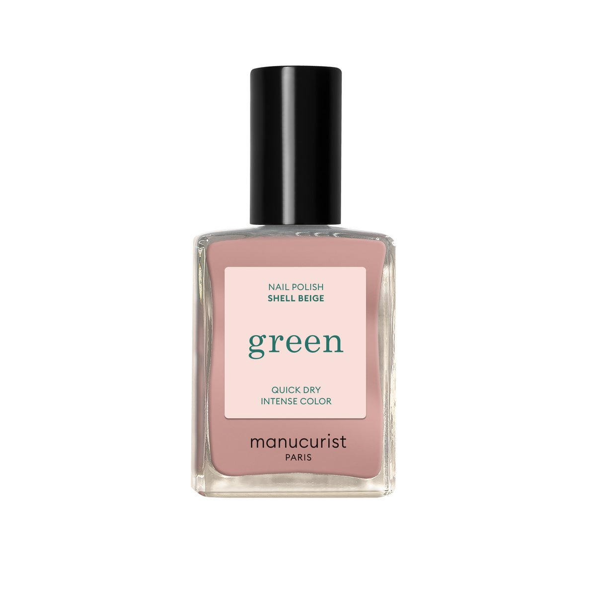 Bottle of The Manucurist Nail Polish in shade Shell beige.