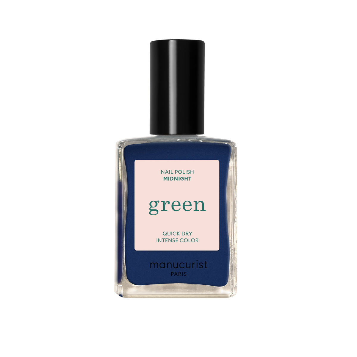Bottle of The Manucurist Nail Polish in shade Midnight.