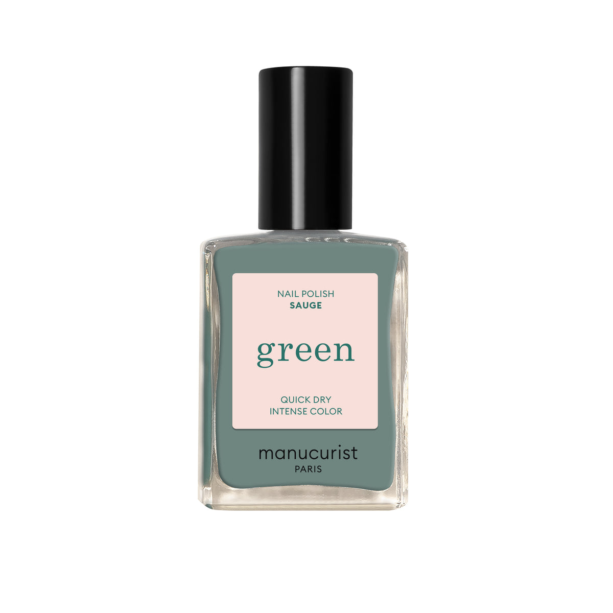 Bottle of The Manucurist Nail Polish in shade Sauge.