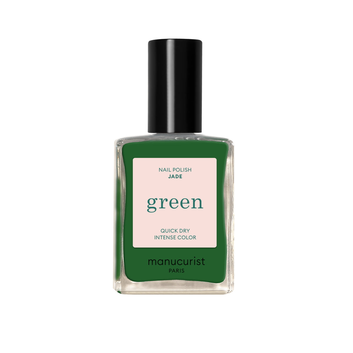 Bottle of The Manucurist Nail Polish in shade Jade.