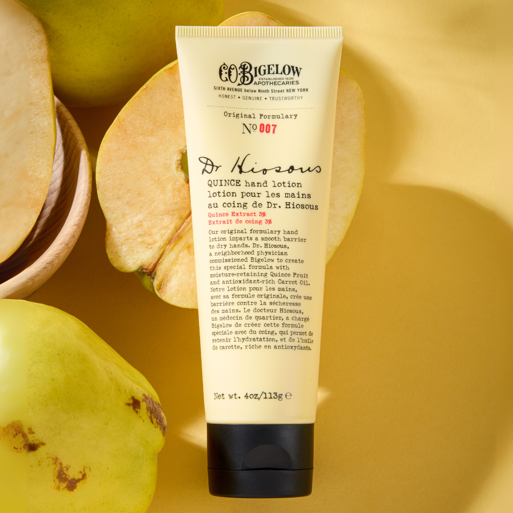 Co Bigelow Dr Hiousous Hand Lotion No 007 on Yellow Background
