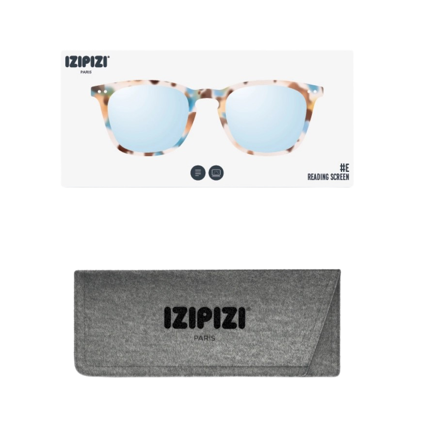 IZIPIZI sunglasses with a gray case on a white background