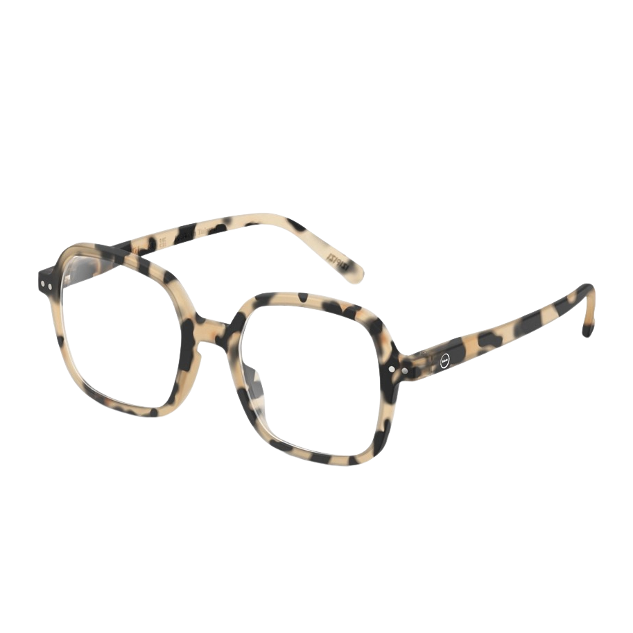 Tortoiseshell eyeglasses on a white background