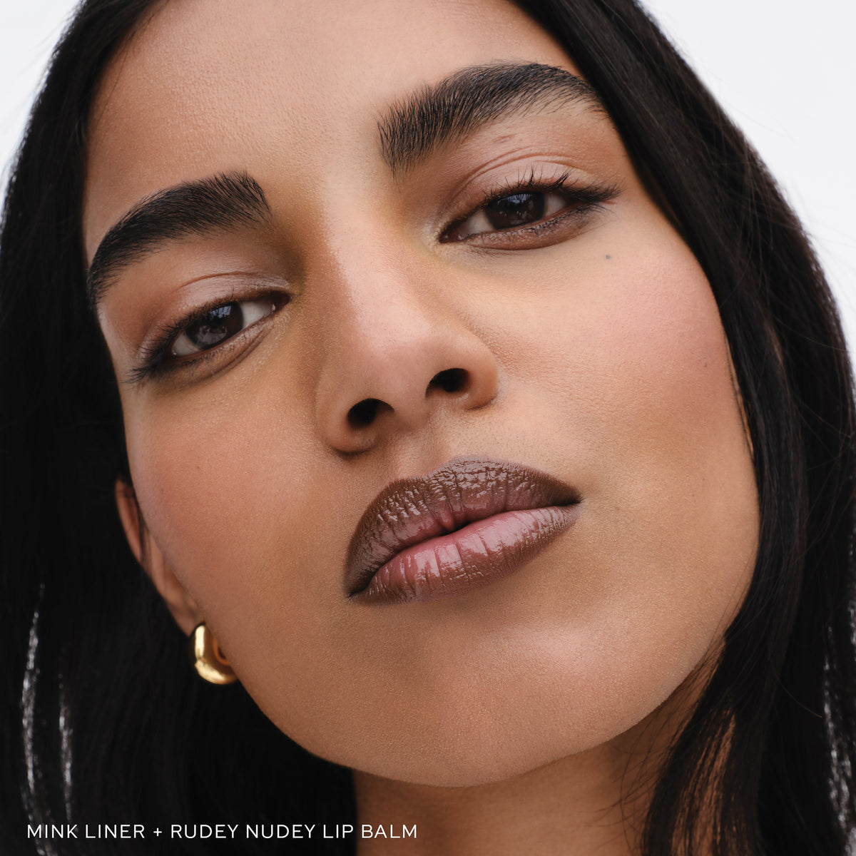 Woman wearing Westman Atelier Mink Lip Liner