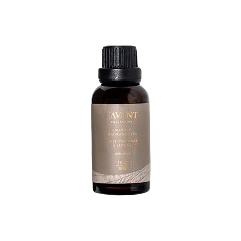 Lavant essential oil bottle on a white background