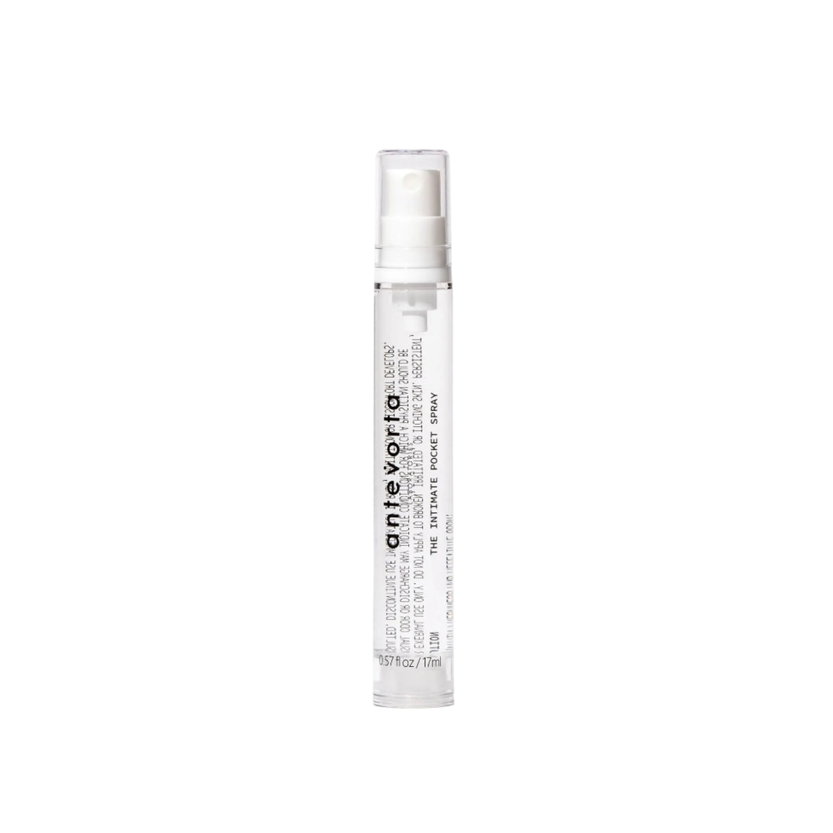 clear bottle with white pump on a white background