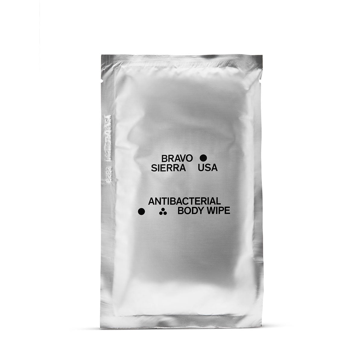 Single Bravo Sierra Antibacterial Body Wipe.