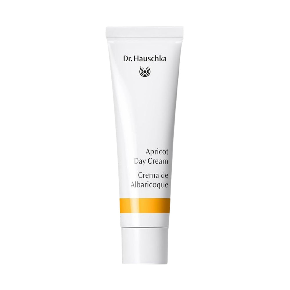 Dr Hauschka Apricot Day Cream on white background 