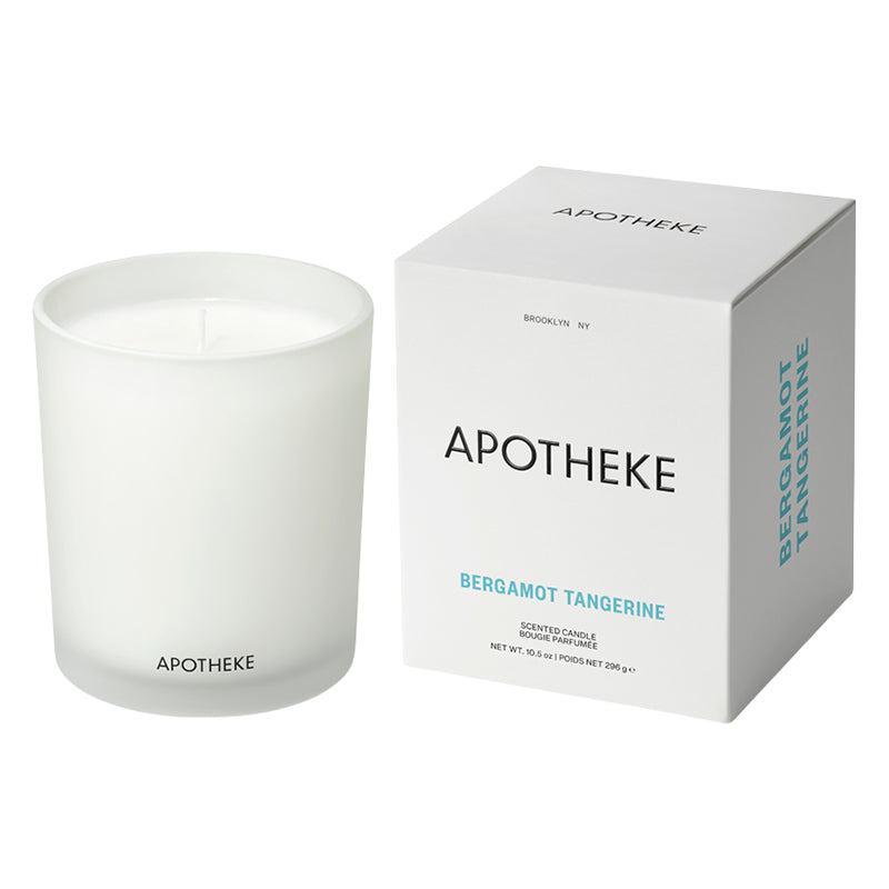 Bergamot Tangerine Candle on a white background.