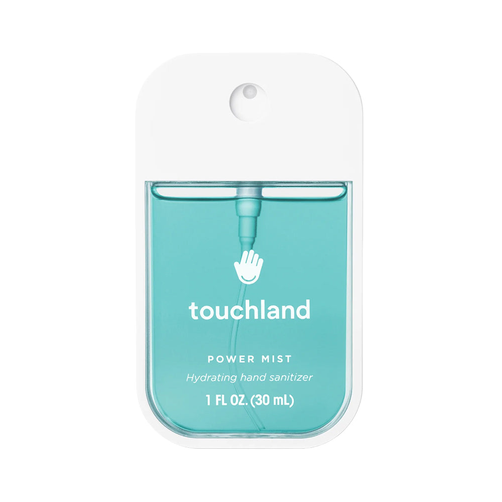 Touchland Power Mist Hydrating Hand Sanitizer - Blue Sandalwood on a white background