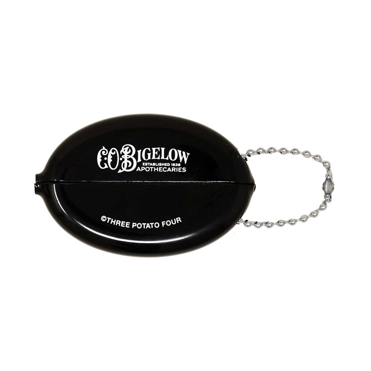 Black coin pouch with 'Bigelow' branding on a white background