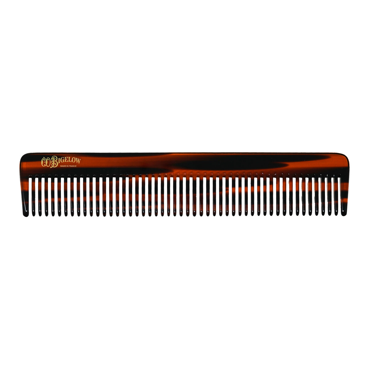 Tortoiseshell comb on a white background