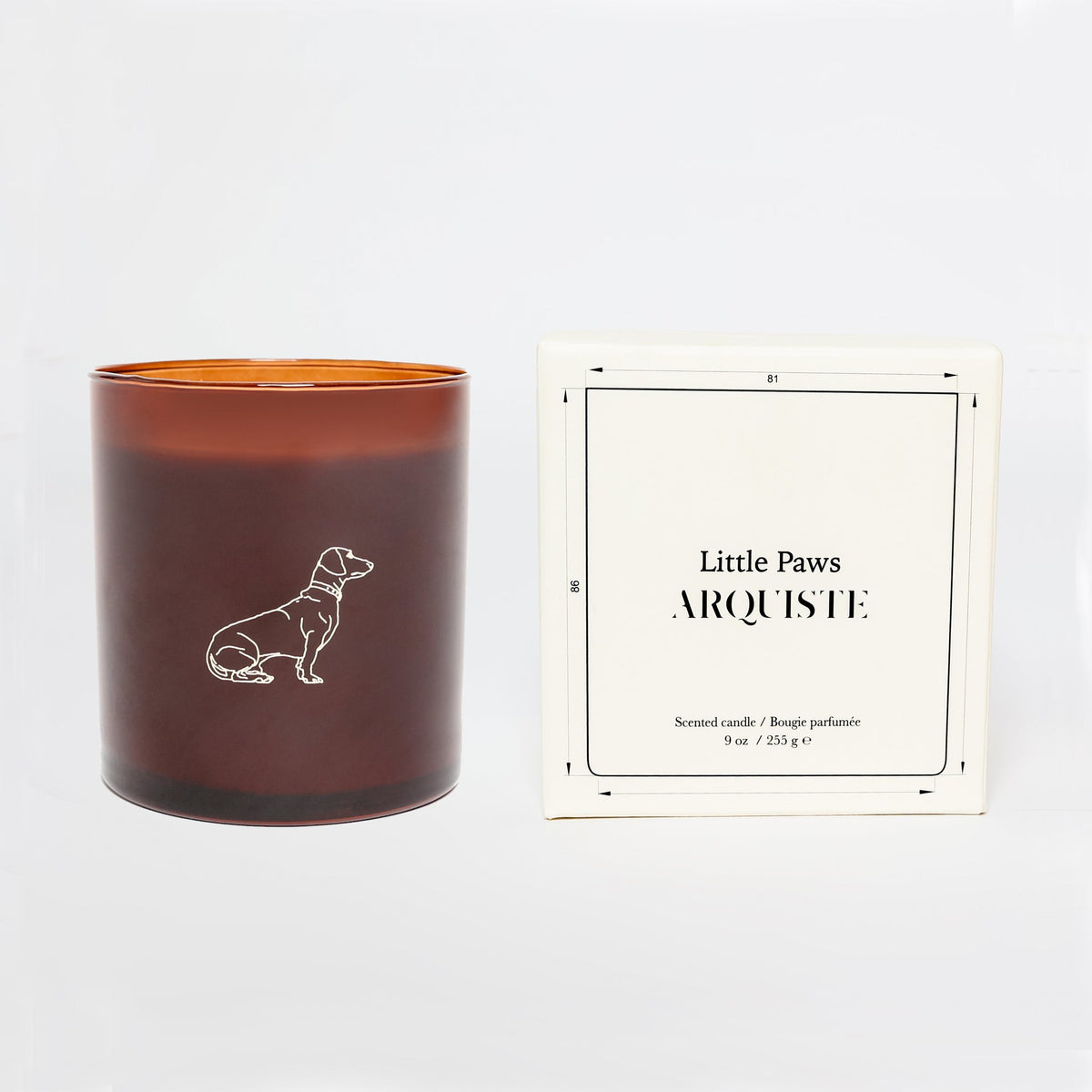 Little Paws candle next to it's box