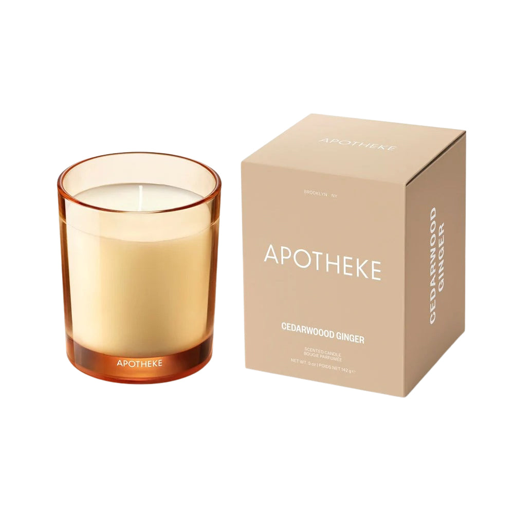 Cedarwood Ginger Petite Candle on a white background.