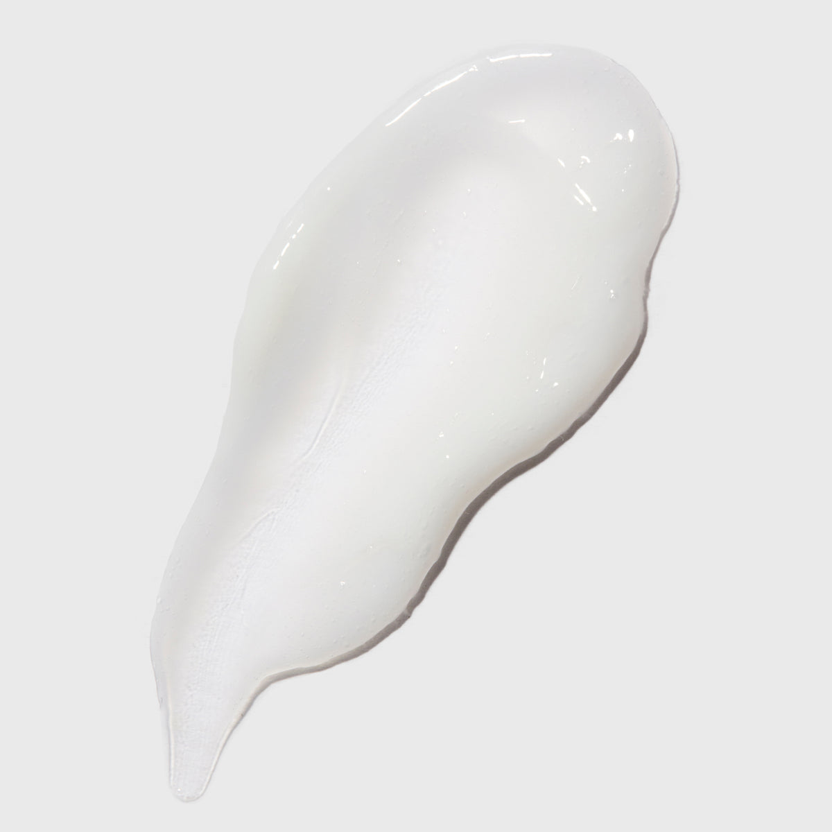 White cream product swatch on a white background