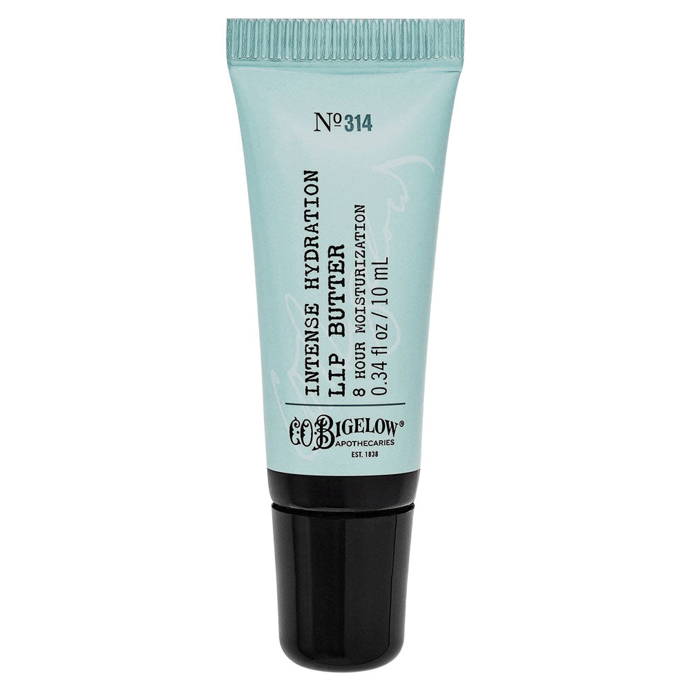 A tube of C.O. Bigelow intense hydration lip butter with the product number No. 314 displayed on the packaging.