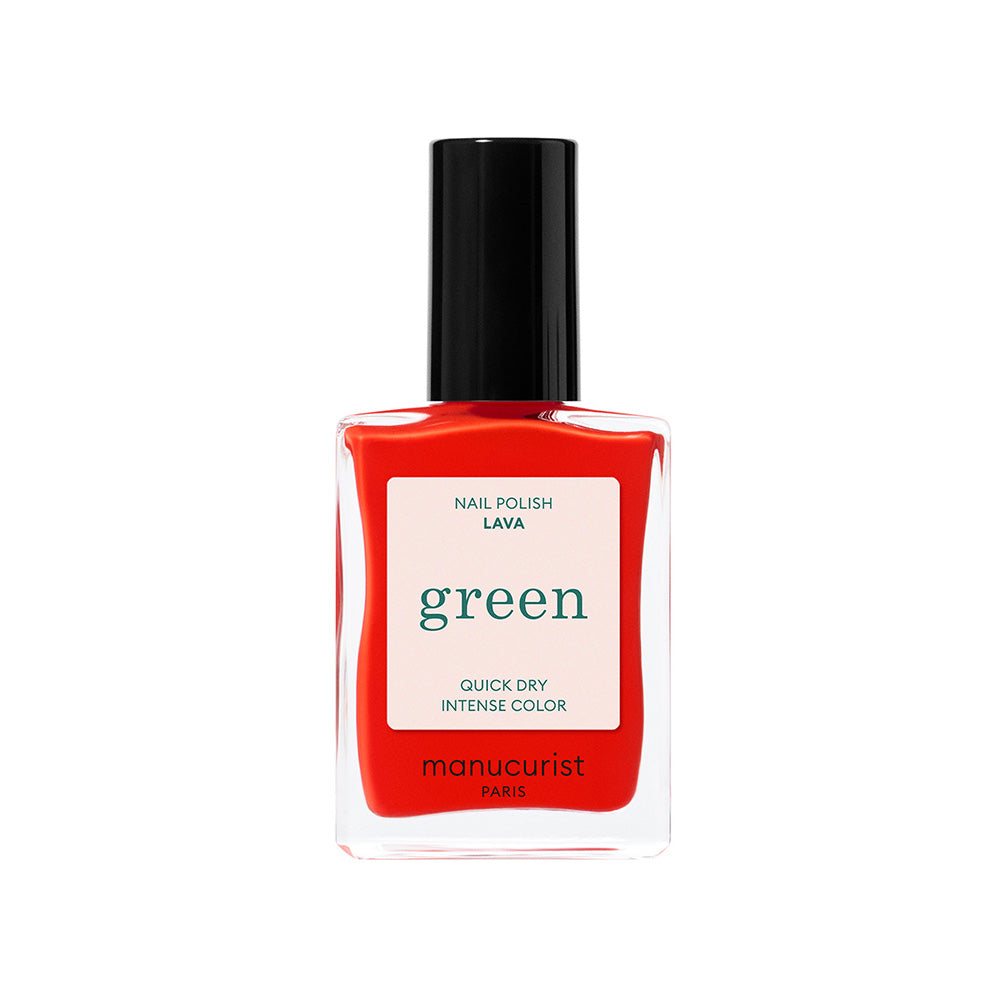 Manucurist Lava polish on white background 