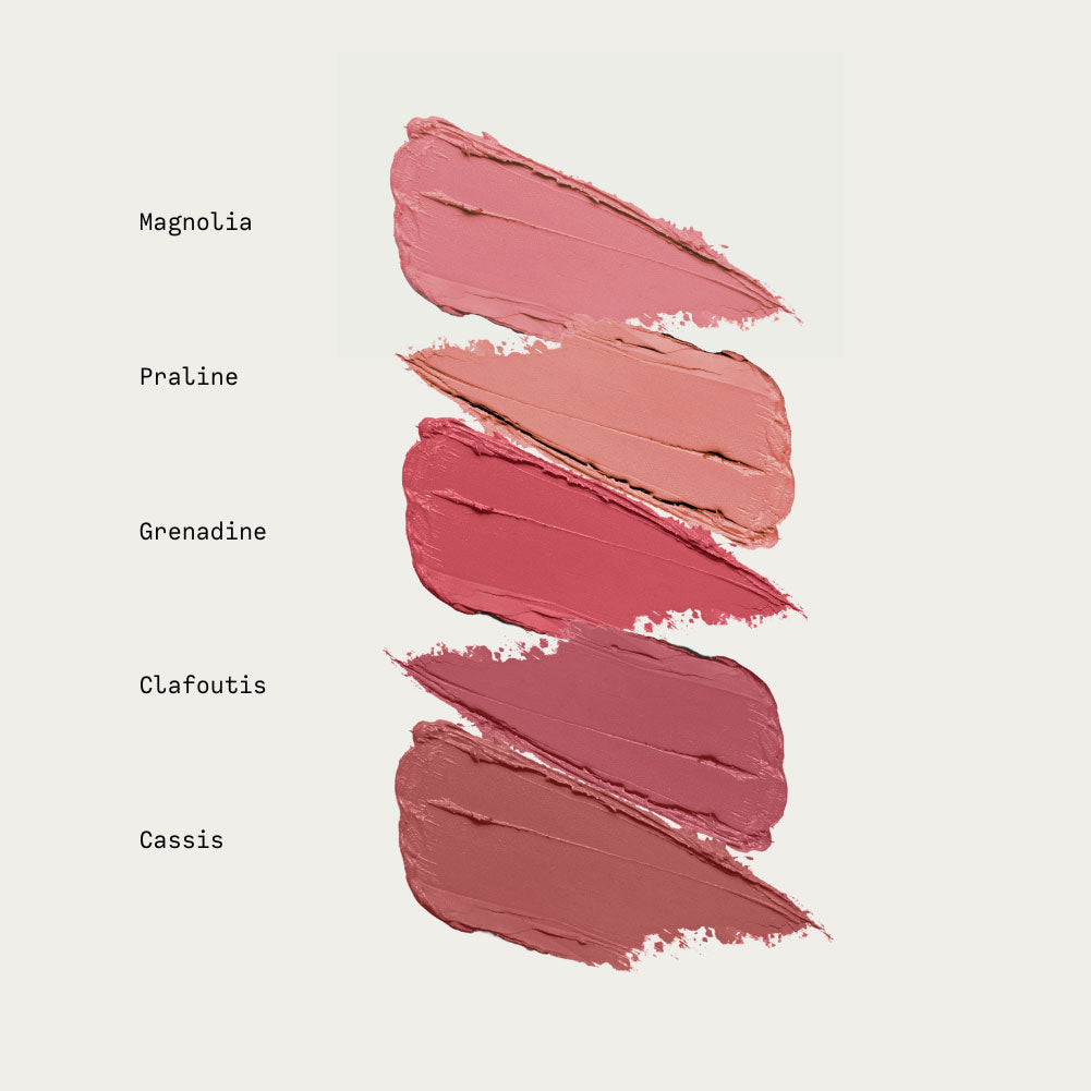 Wonderblush's Le Rouge Lipstick Swatches on a white background.