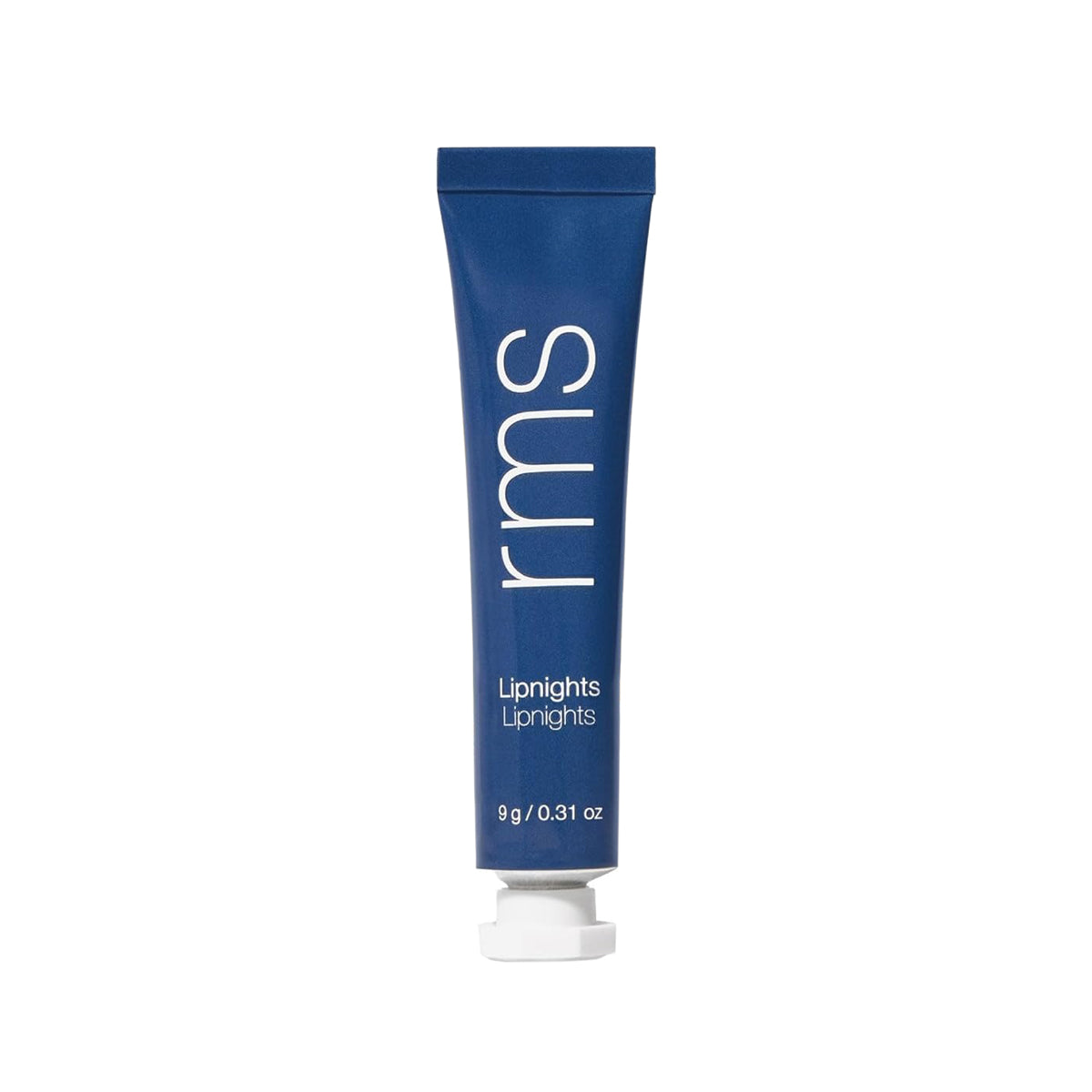 Blue tube of RMS Lipnights on a white background