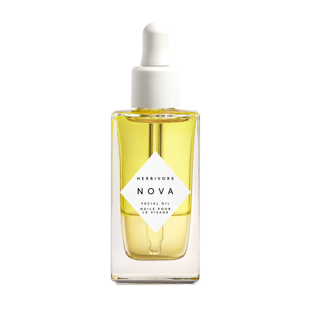 Herbivore Nova Facial Oil on a white background.