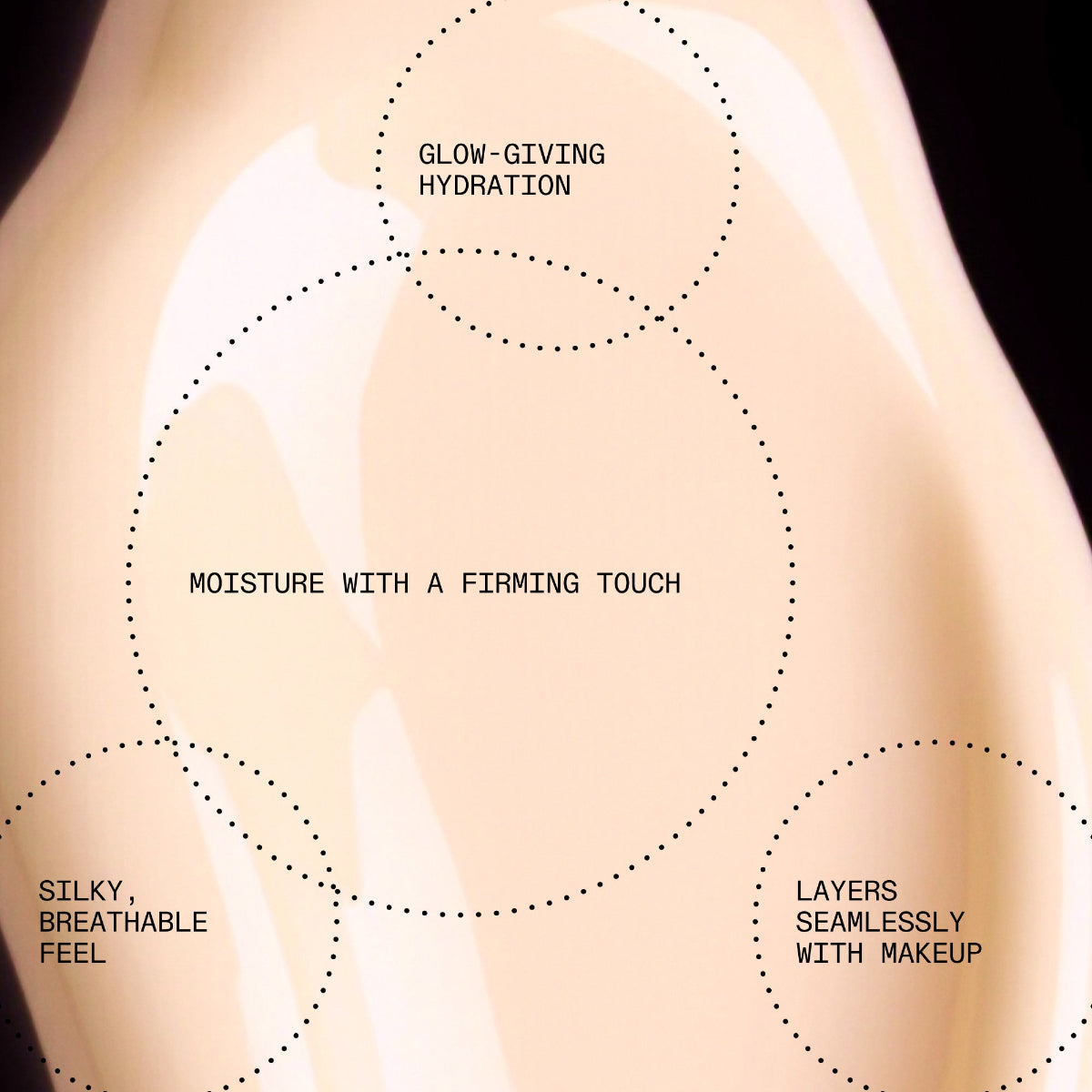 Product description with text on skin texture and feel