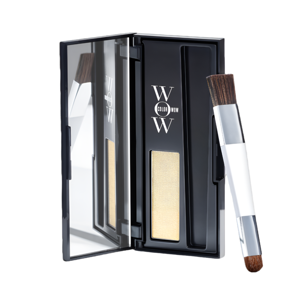 WOW Root Cover compact hair color powder with a brush in platinum 