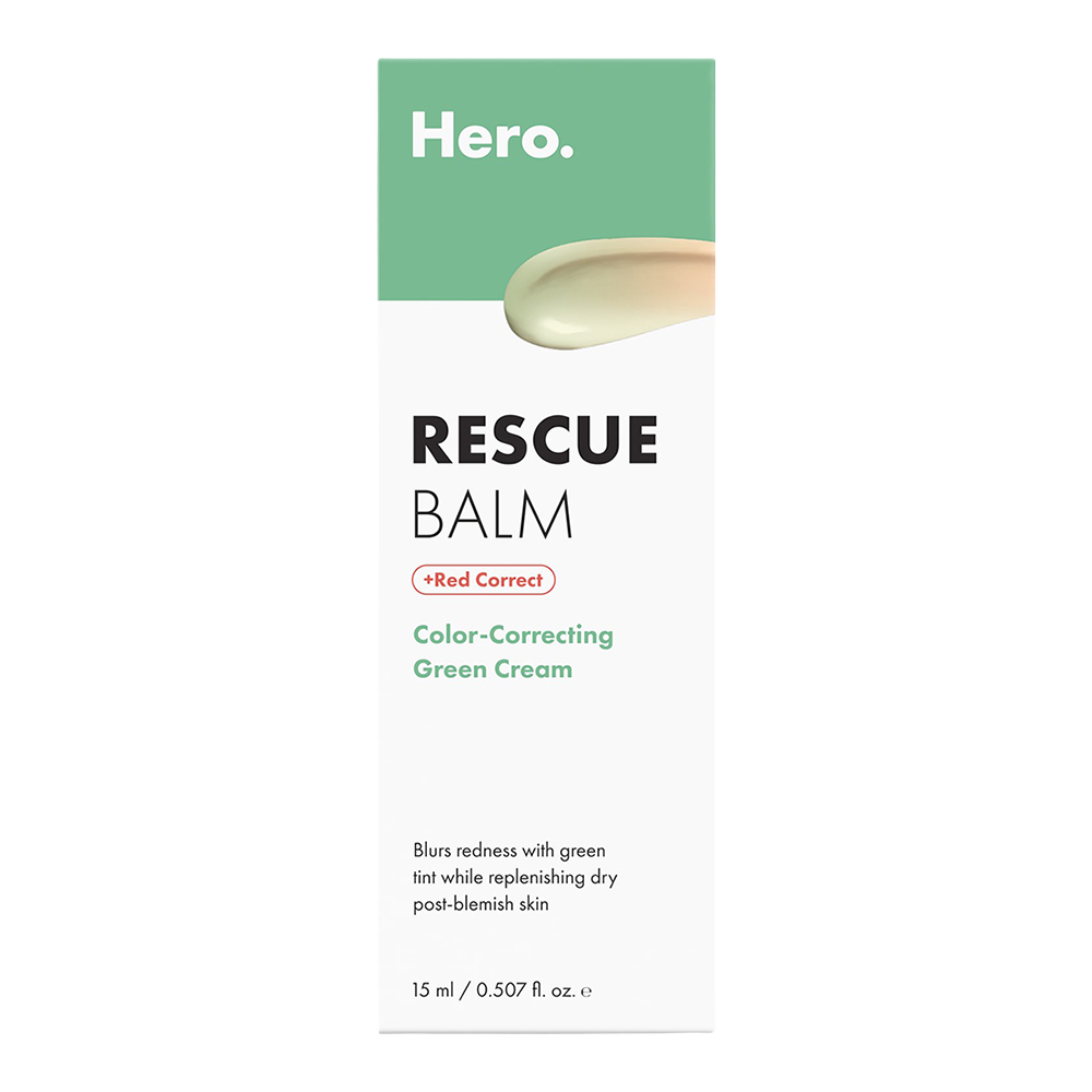 Hero Rescue Balm packaging with green and white design