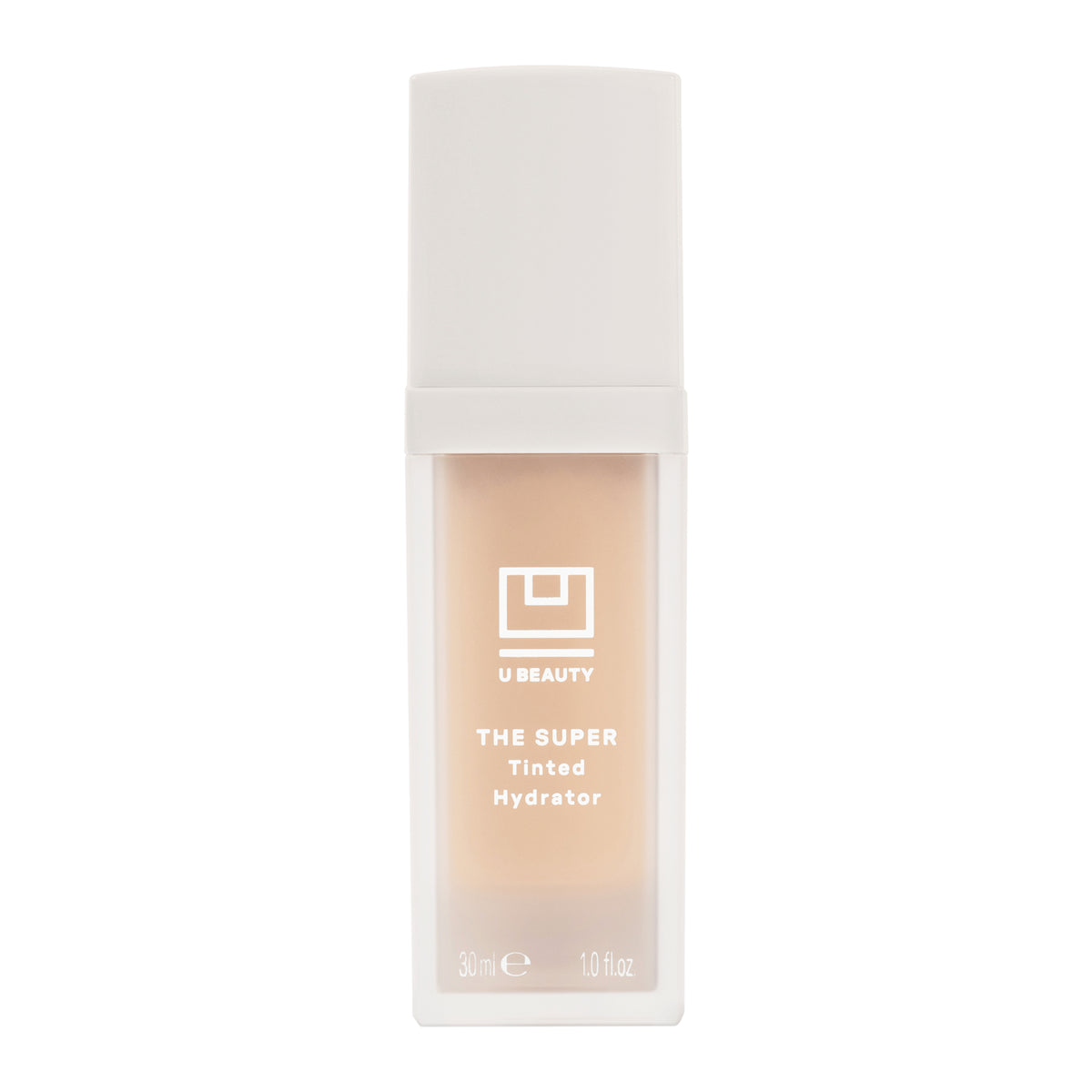 U Beauty Super Tinted Hydrator bottle on a white background