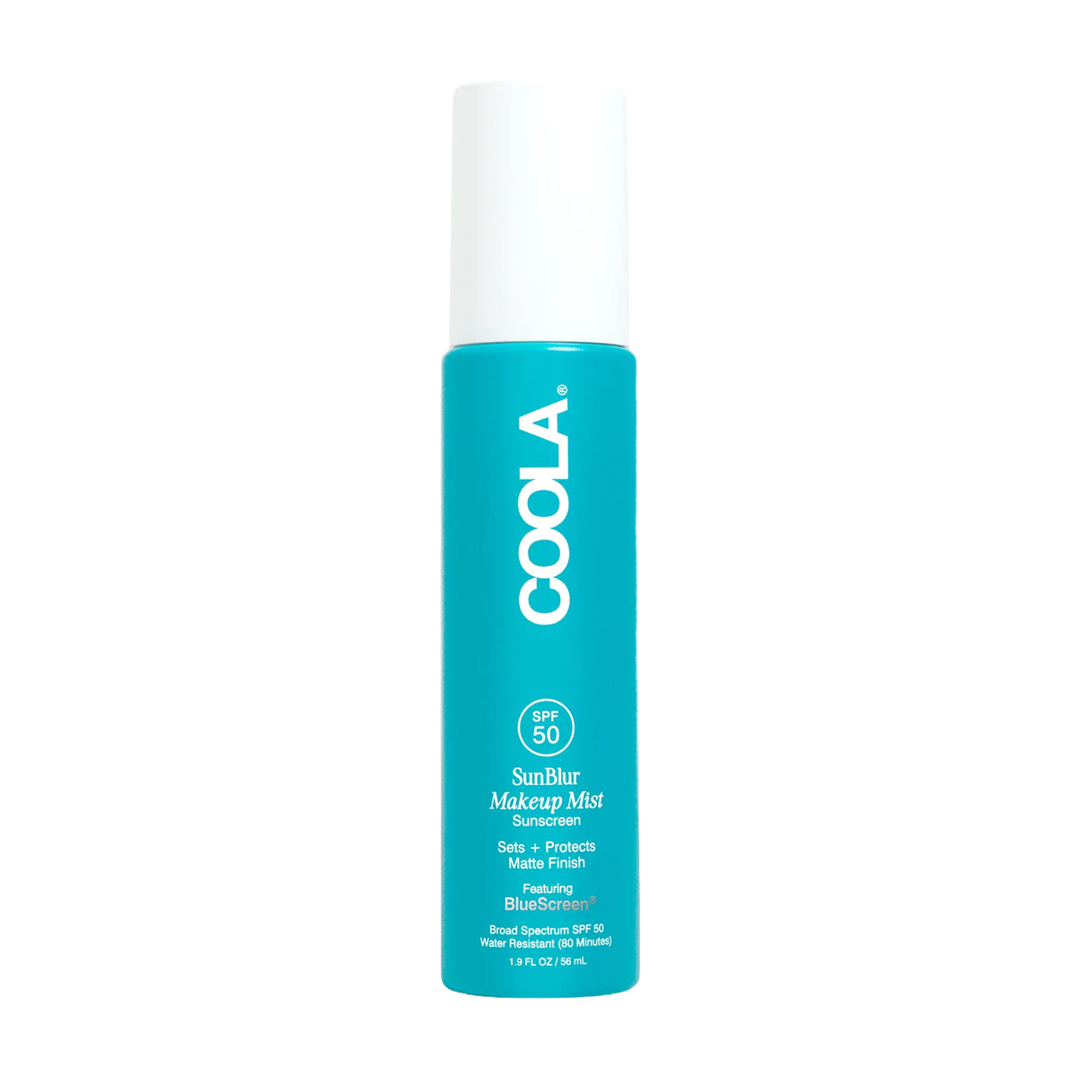 COOLA SunBlur Makeup Mist product on a white background