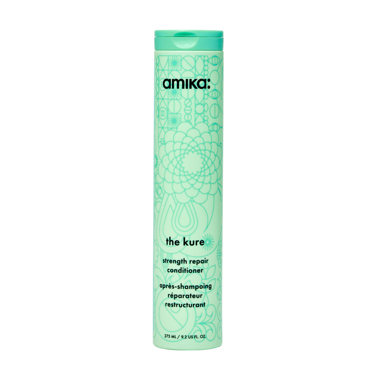 Amika 'the kure' strength repair conditioner bottle on a white background