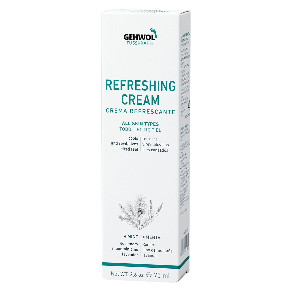 Packaging for Gehwol Fusskraft Mint Refreshing Cream