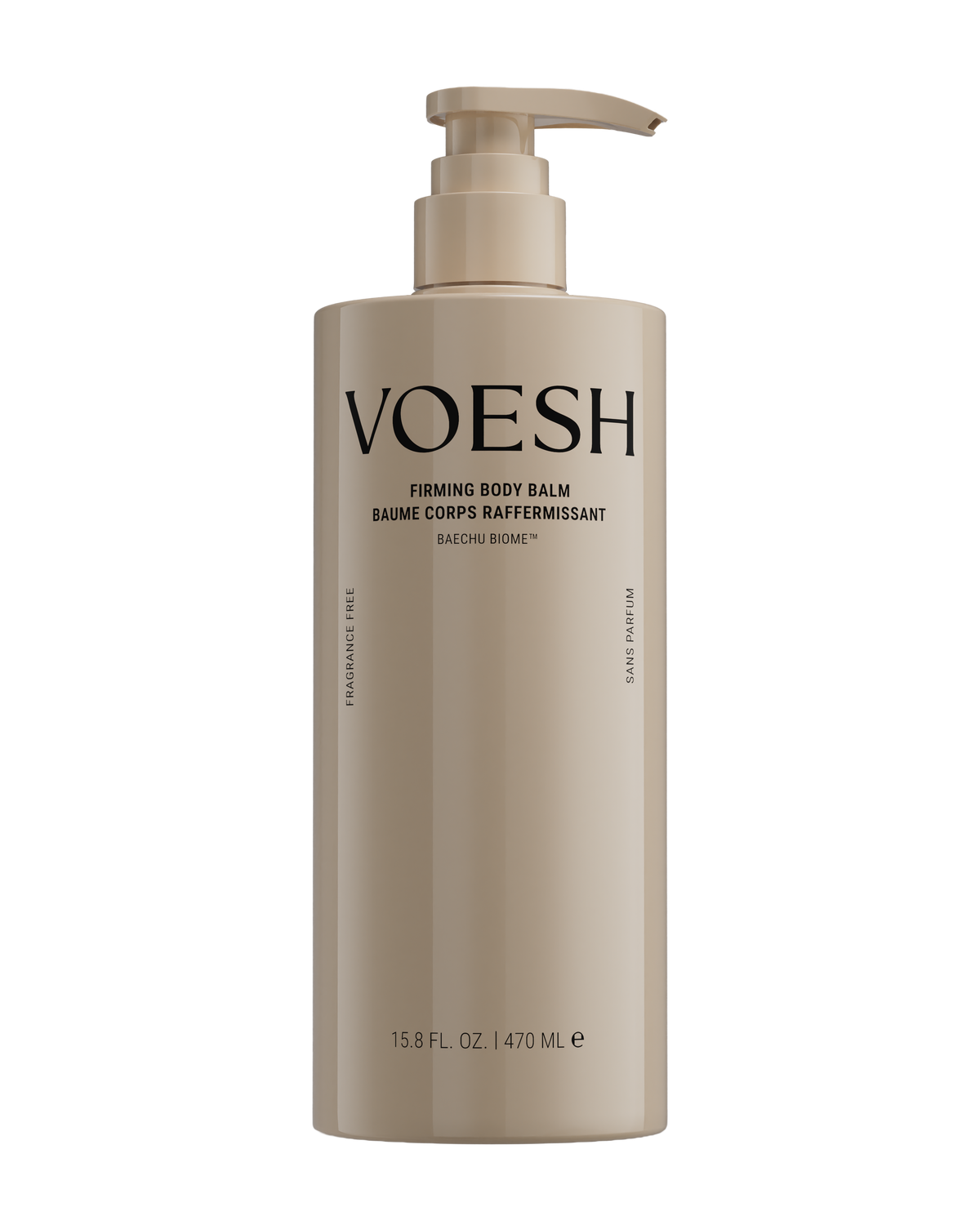VOESH firming body balm bottle on a white background