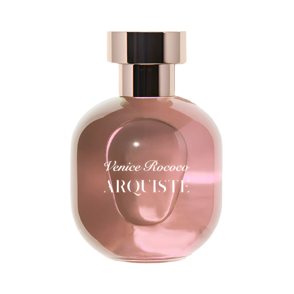 A bottle of Arquiste Venice Rococo perfume