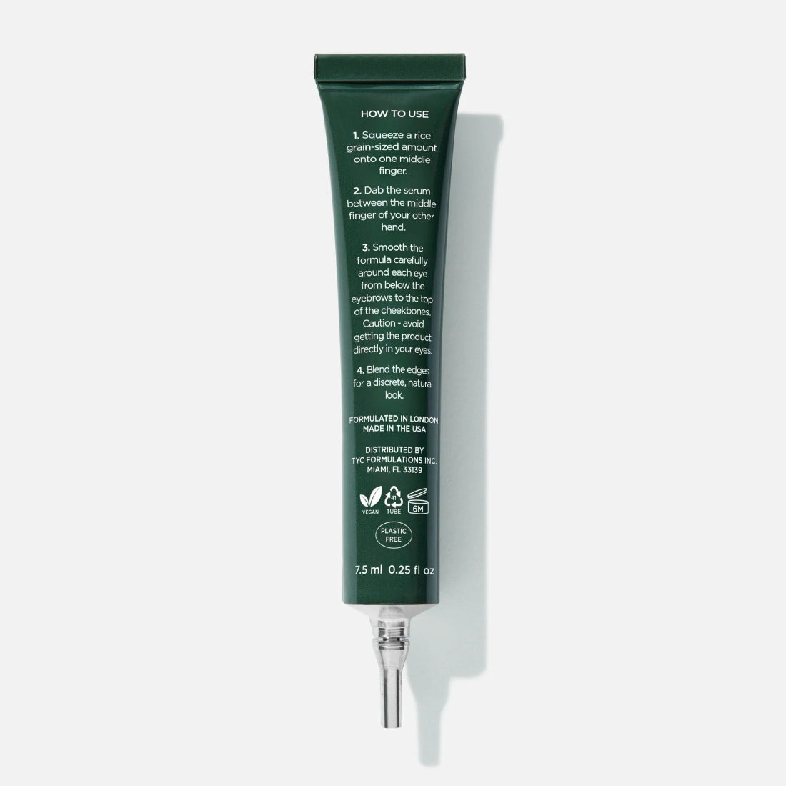 Back of Y Code Well Kept Advanced Eye Serum Tube