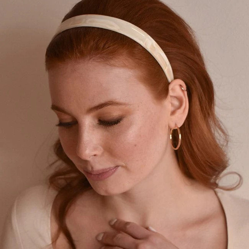 Woman wearing 3/4" Headband - Alba style