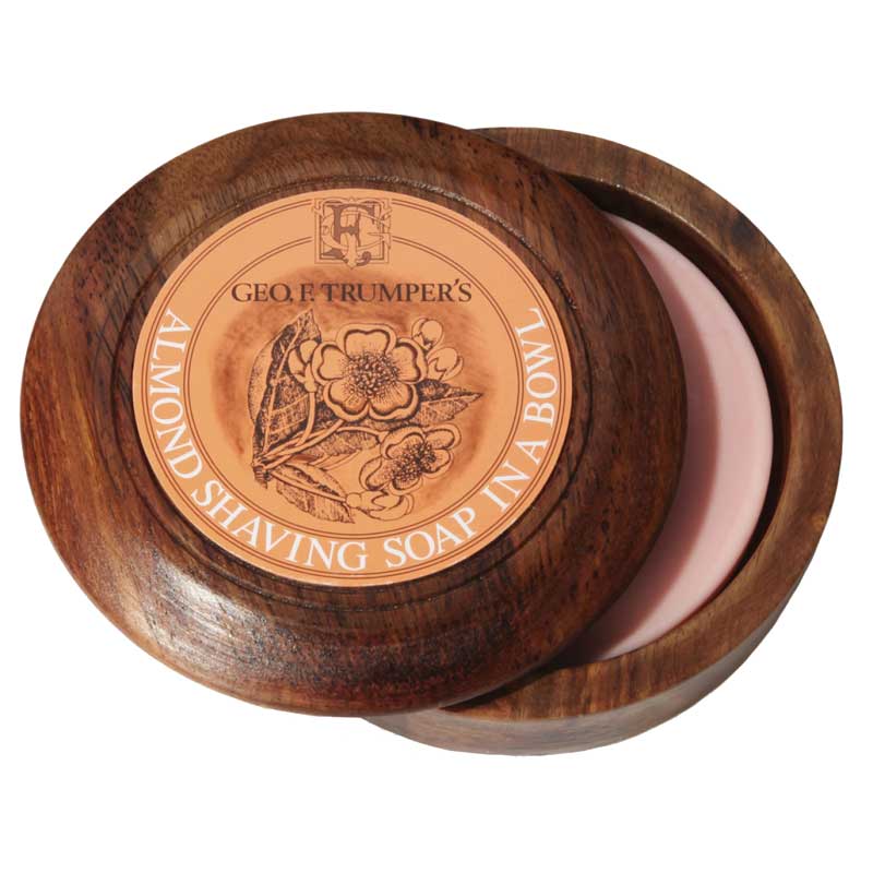 Shaving Soap with Wood Bowl - Almond