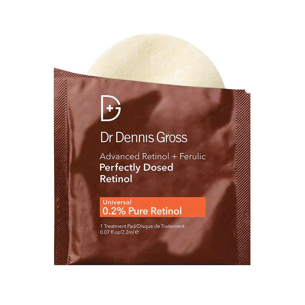 Single packet of Dr. Dennis Gross Advanced Retinol +Ferulic Perfect Dose Retinol treatment.