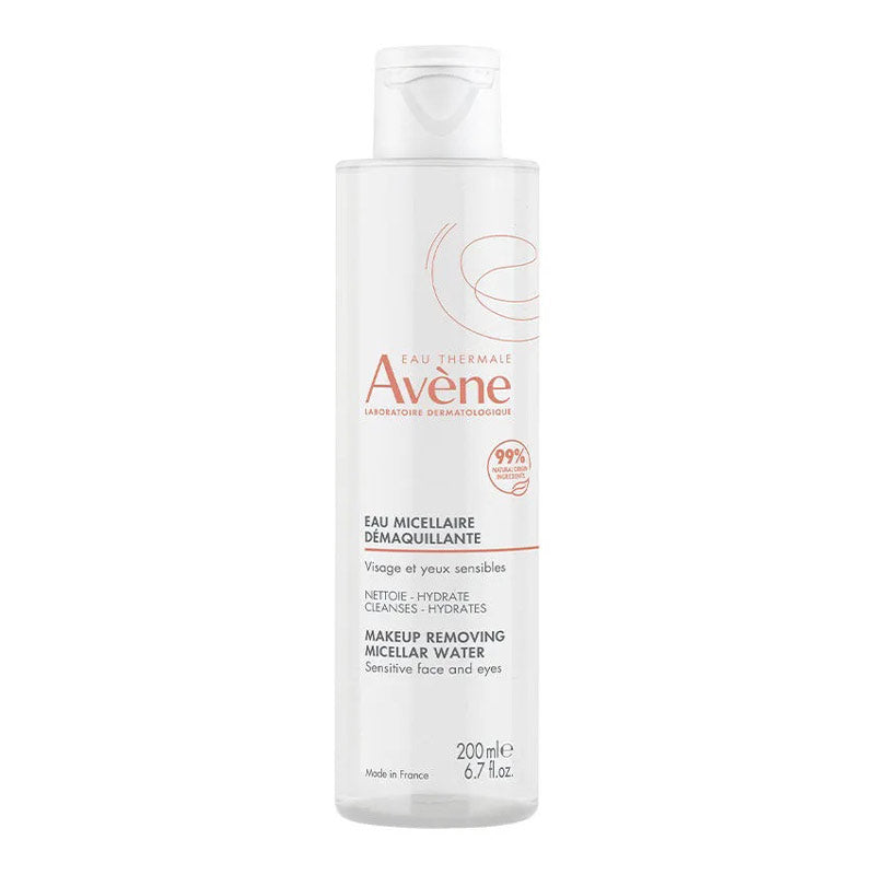 A bottle of Avene Micellar Lotion Cleanser and Make-up Remover against a white background.