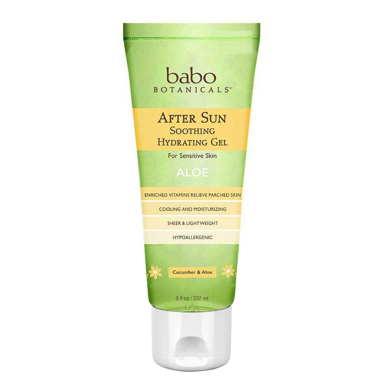 tube of Babo botanicals after sun soothing hydrating gel 8 fluid ounces