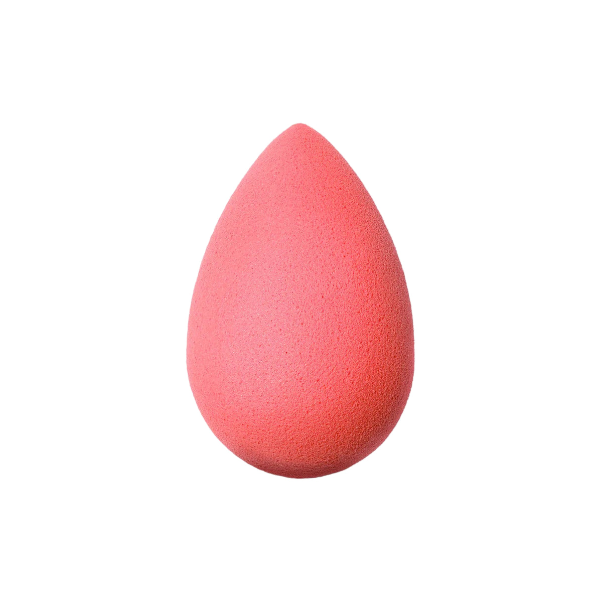 Pink makeup sponge on a white background