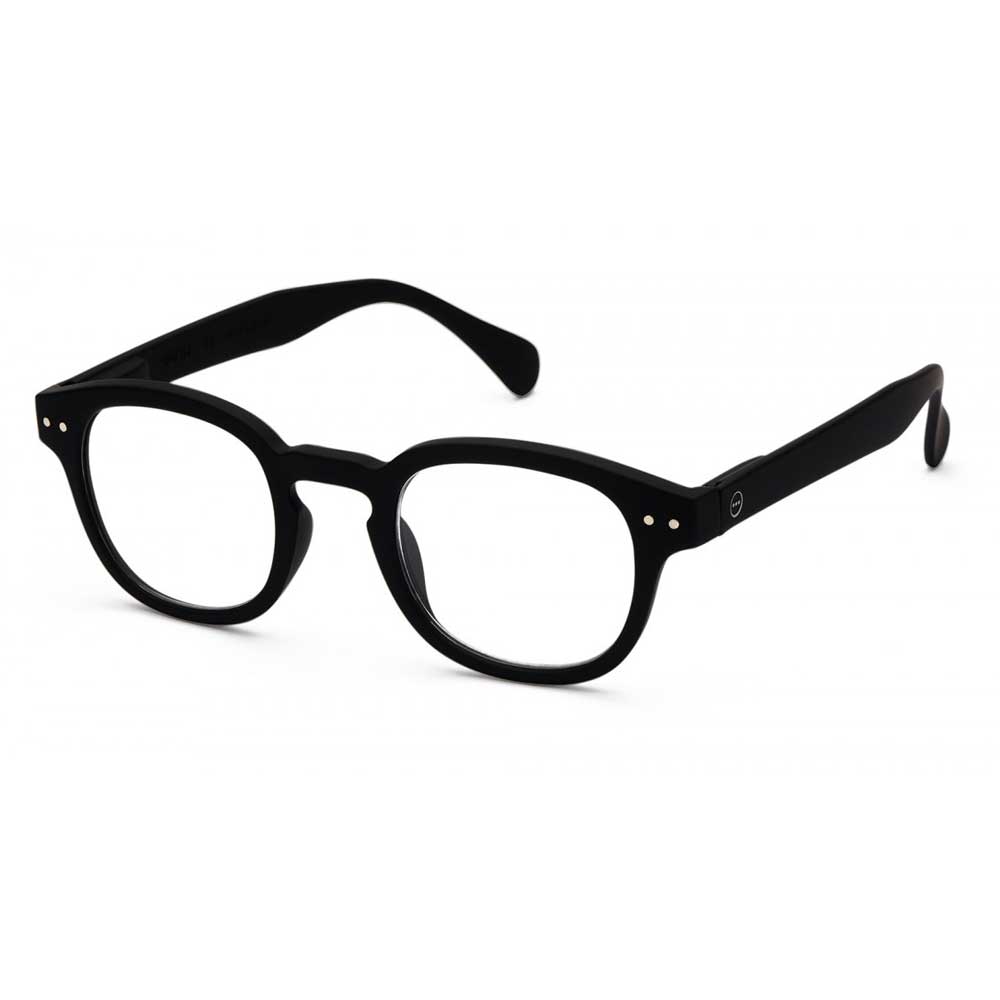 Izipizi Paris Reading Glasses # C - The Retro - Black (open view)